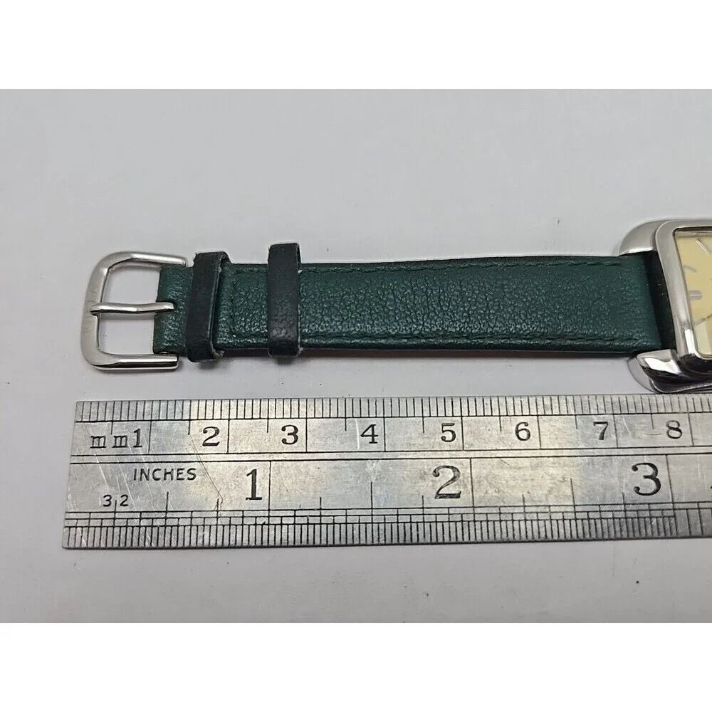 Furla Steel Collection Country Chic Square Watch Small Seconds Green New Battery